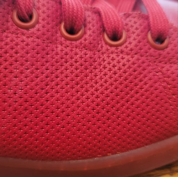 NWOT Adidas Stan Smith Red Genuine Leather Sneakers Gym Kicks Shoes Size 12 - Picture 7 of 14